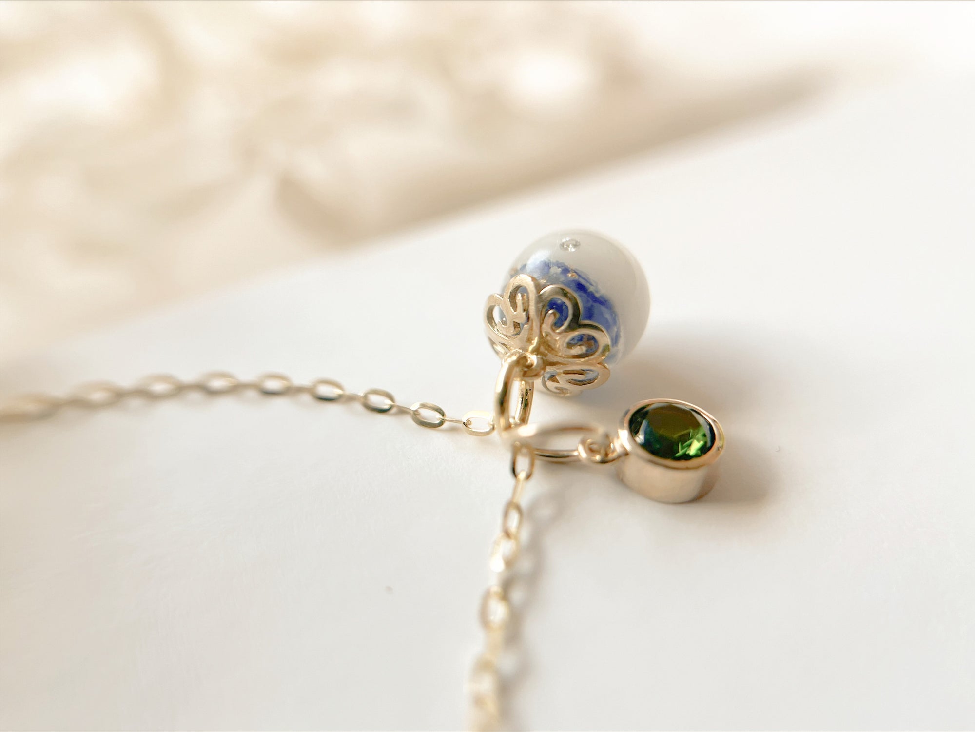 8mm Perle 'Flower' Echtgoldkollektion